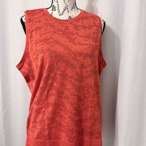 Lululemon Women Coral Sleeveless Muscle Tee size 12